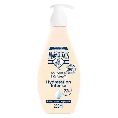 Originele bodylotion van Le Petit Marseillais met plantaardige melk, 250 ml pompflacon